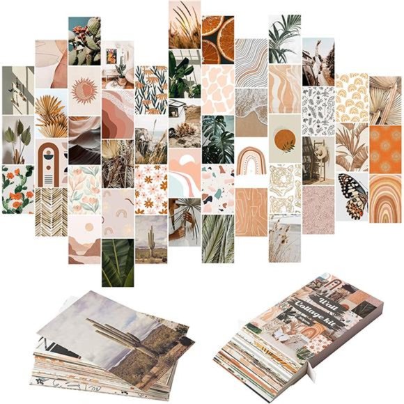 50PCS Boho Aesthetic Pictures Wall Collage Kit, Photo Collection Collage Dorm - Picture 4 of 6